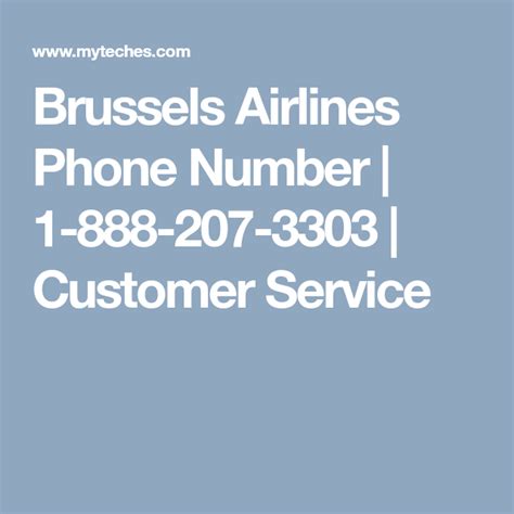 brussels airlines telephone number